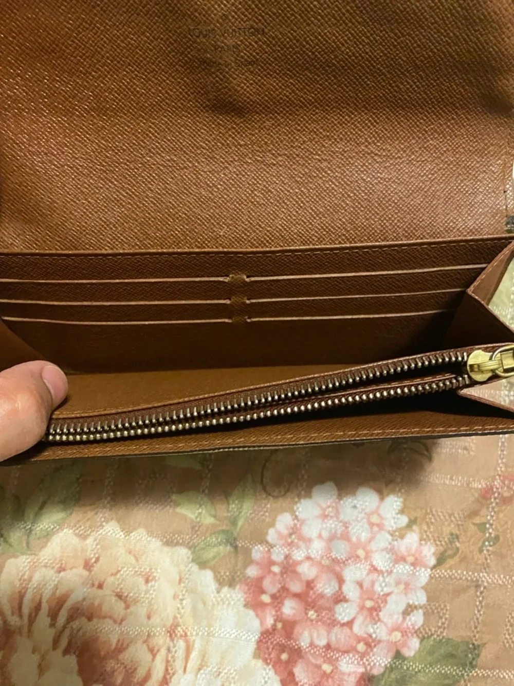 Louis Vuitton Monogram Continental Wallet in Brown and Gold - Picture 8 of 14